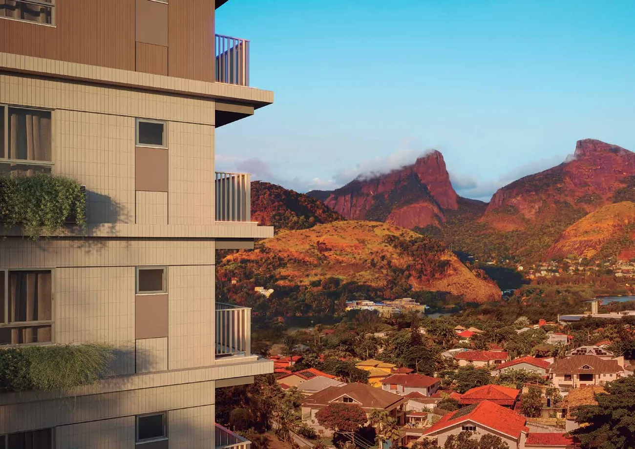 Vista da Pedra da Gávea a partir das varandas do Green Park Barra